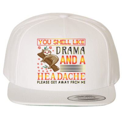 You Smell Like Drama And A Headache Please Get Away From Me Wool Snapback Cap