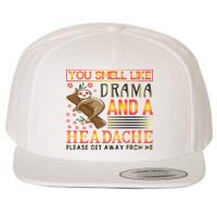 You Smell Like Drama And A Headache Please Get Away From Me Wool Snapback Cap