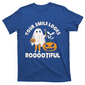 Your Smile Looks Booootiful Funny Halloween Dental Hygienist Cool Gift T-Shirt