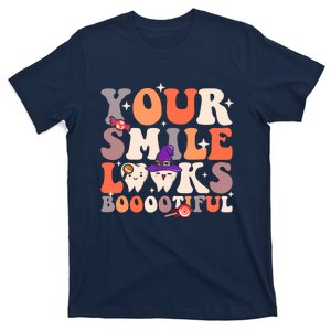 Your Smile Looks Bootiful Dentist Halloween Spooky Groovy T-Shirt