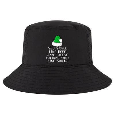 You Smells Like Beef And Cheese Dont Smells Like Santa Elf Cool Comfort Performance Bucket Hat