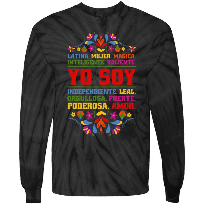 Yo Soy Latina Hispanic Heritage Month Tie-Dye Long Sleeve Shirt