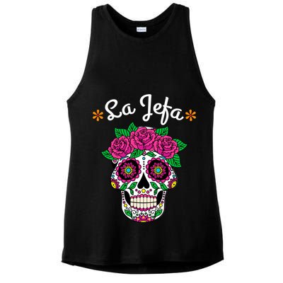 Yo Soy La Jefa Dia De Los Muertos Day Of The Dead Cute Gift Ladies PosiCharge Tri-Blend Wicking Tank