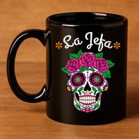 Yo Soy La Jefa Dia De Los Muertos Day Of The Dead Cute Gift 11oz C Handle Ceramic Mug