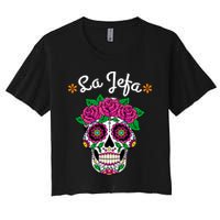 Yo Soy La Jefa Dia De Los Muertos Day Of The Dead Cute Gift Women's Crop Top Tee