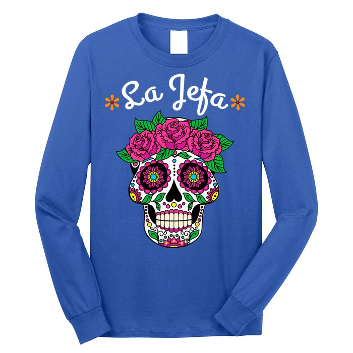 Yo Soy La Jefa Dia De Los Muertos Day Of The Dead Cute Gift Long Sleeve Shirt