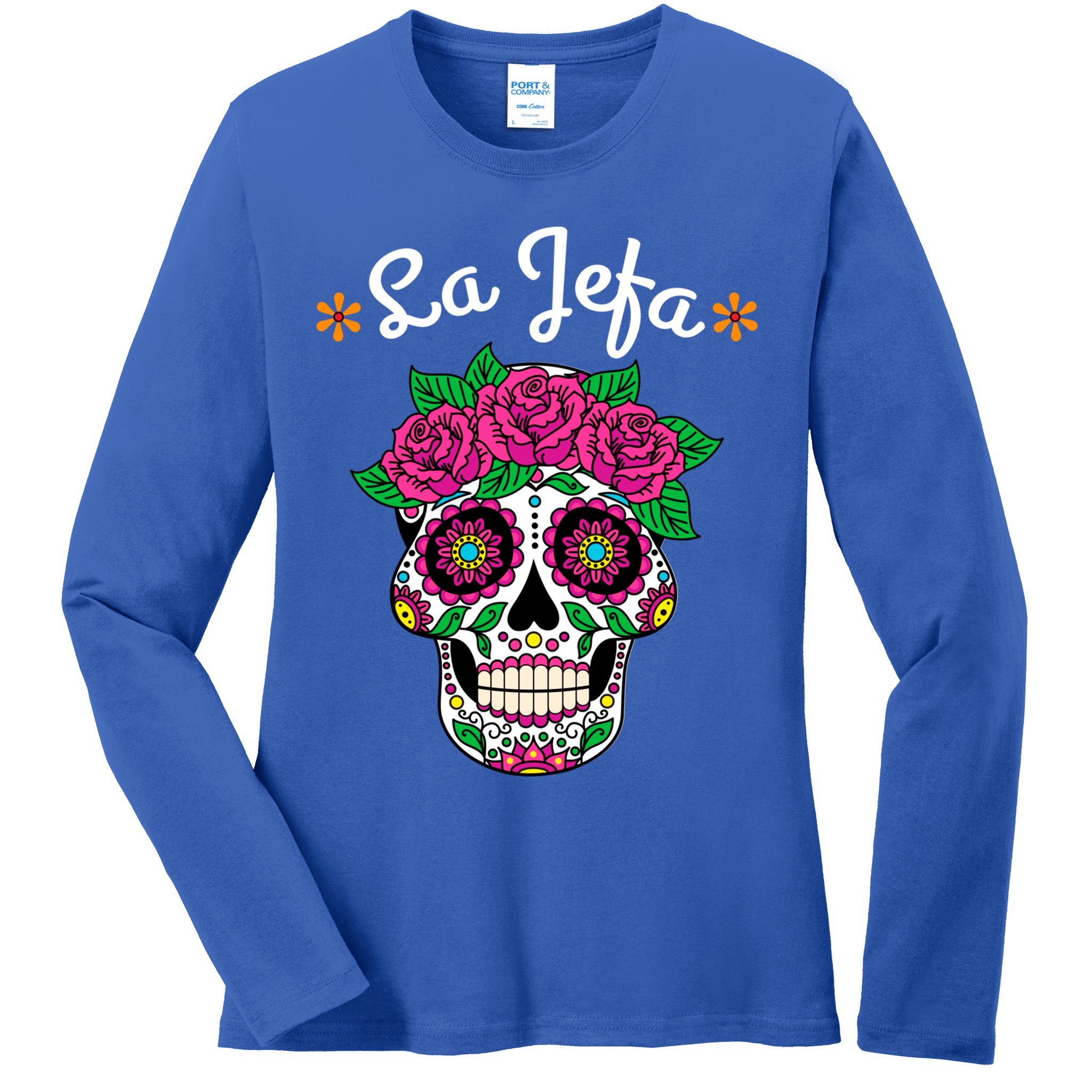 Yo Soy La Jefa Dia De Los Muertos Day Of The Dead Cute Gift Ladies Long Sleeve Shirt