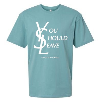 You Should Leave Assholes Live Forever Sueded Cloud Jersey T-Shirt