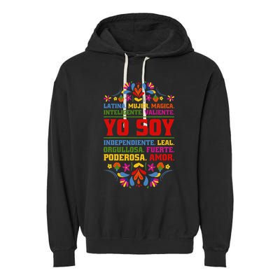 Yo Soy Latina Hispanic Heritage Month Gift Garment-Dyed Fleece Hoodie
