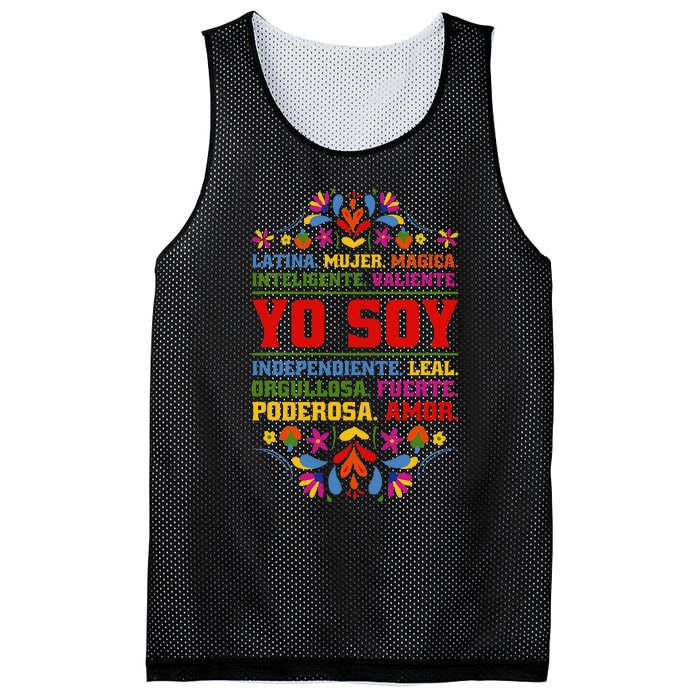 Yo Soy Latina Hispanic Heritage Month Gift Mesh Reversible Basketball Jersey Tank