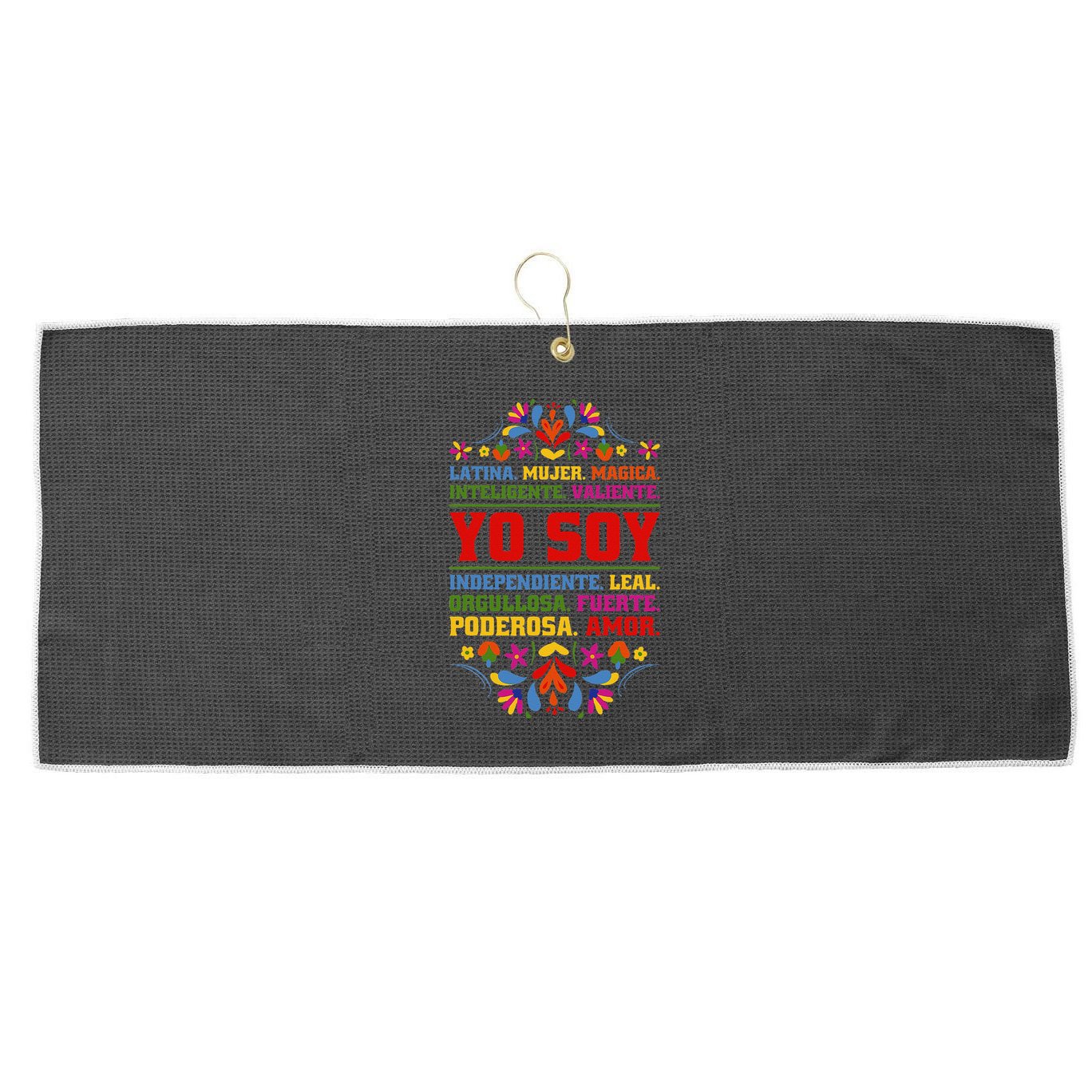 Yo Soy Latina Hispanic Heritage Month Gift Large Microfiber Waffle Golf Towel