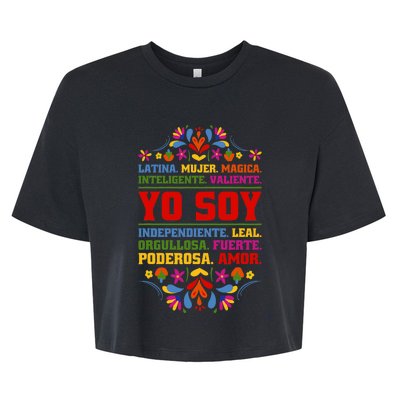 Yo Soy Latina Hispanic Heritage Month Bella+Canvas Jersey Crop Tee