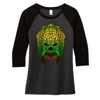 Yautja. Scifi Monster Design Women's Tri-Blend 3/4-Sleeve Raglan Shirt