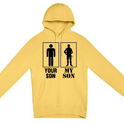 Your Son My Son Proud Soldier Officer Military Meaningful Gift Premium Pullover Hoodie