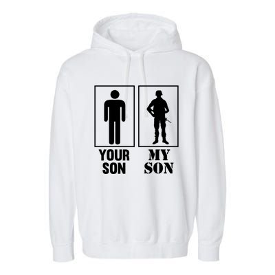 Your Son My Son Proud Soldier Officer Military Meaningful Gift Garment-Dyed Fleece Hoodie