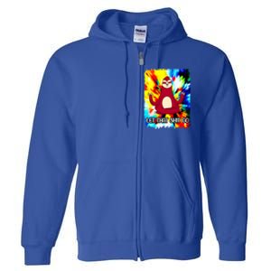 Yoga Sloth Meditation Watercolor Funny Gift Let That Shit Go Cute Gift Full Zip Hoodie