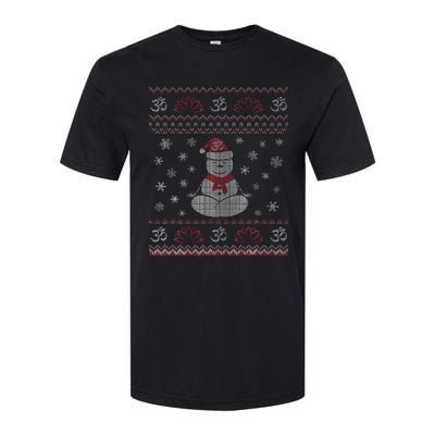 Yoga Snowman Meditating Lotus Pose Ugly Christmas Softstyle® CVC T-Shirt