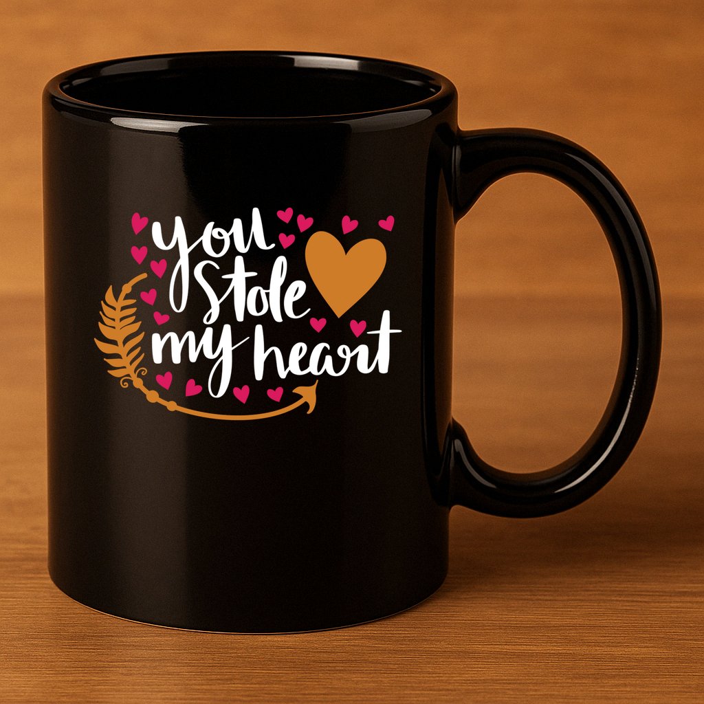 You Stole My Heart 11oz C Handle Ceramic Mug