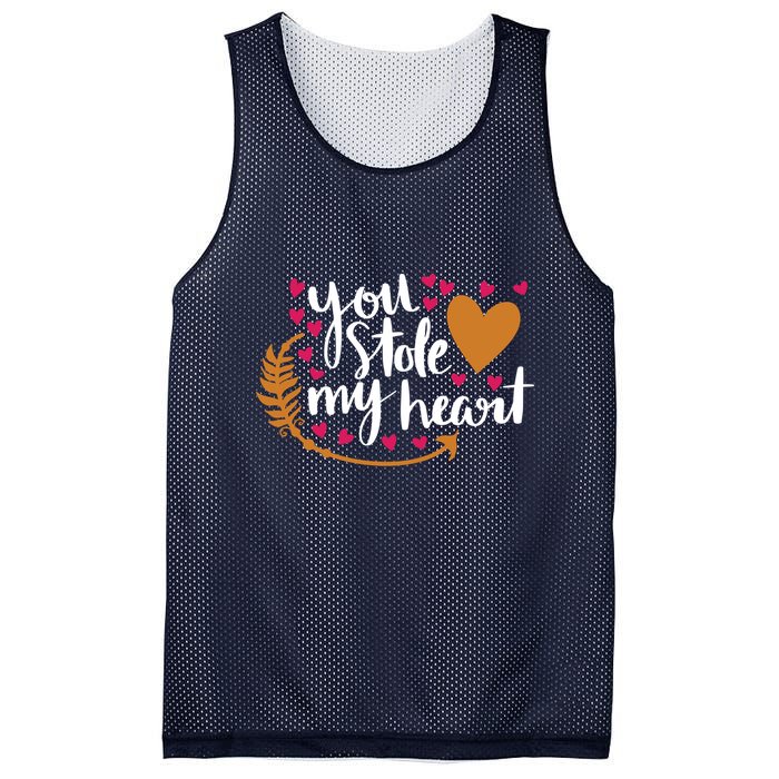 You Stole My Heart Mesh Reversible Basketball Jersey Tank
