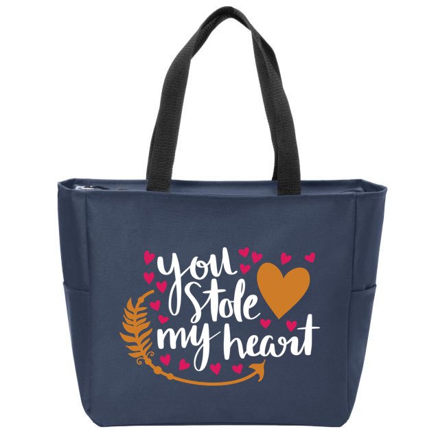 You Stole My Heart Zip Tote Bag