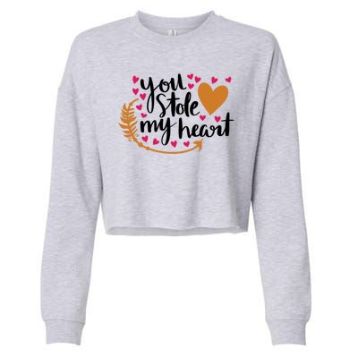 You Stole My Heart Cropped Pullover Crew