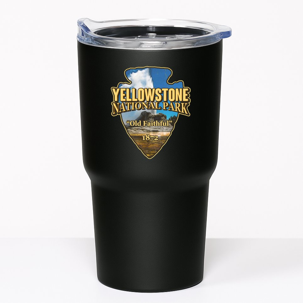 Yellow Stone National Park Old Faithful 1872 Arrow Head Tumbler