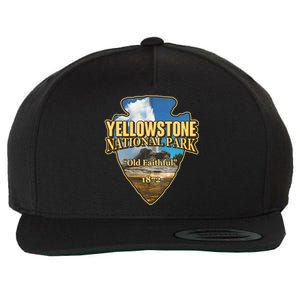 Yellow Stone National Park Old Faithful 1872 Arrow Head Wool Snapback Cap