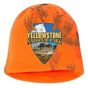 Yellow Stone National Park Old Faithful 1872 Arrow Head Kati - Camo Knit Beanie