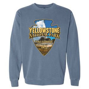 Yellow Stone National Park Old Faithful 1872 Arrow Head Garment-Dyed Sweatshirt