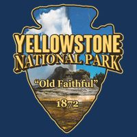 Yellow Stone National Park Old Faithful 1872 Arrow Head 7 Panel Mesh Trucker Snapback Hat
