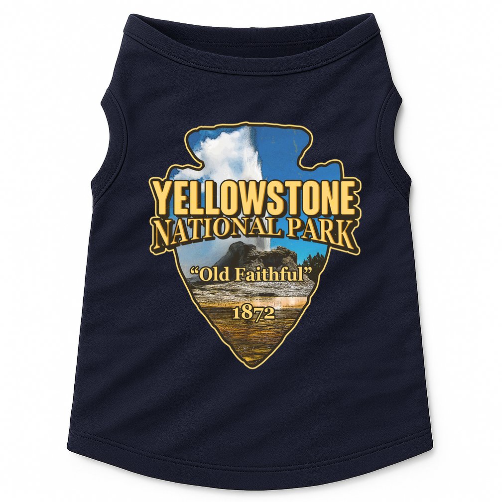 Yellow Stone National Park Old Faithful 1872 Arrow Head Doggie Tank