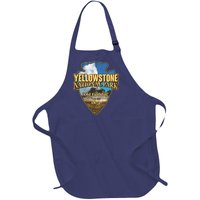 Yellow Stone National Park Old Faithful 1872 Arrow Head Full-Length Apron With Pockets