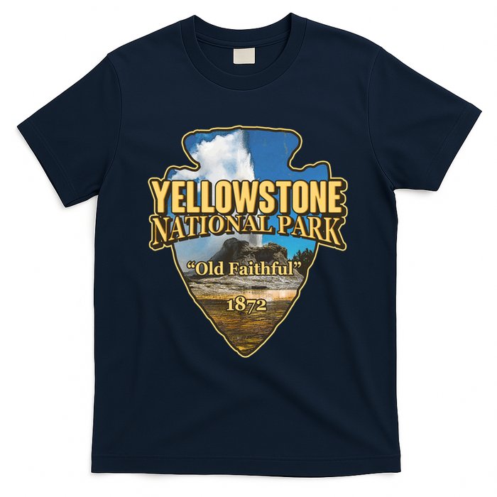 Yellow Stone National Park Old Faithful 1872 Arrow Head T-Shirt