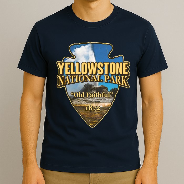 Yellow Stone National Park Old Faithful 1872 Arrow Head T-Shirt