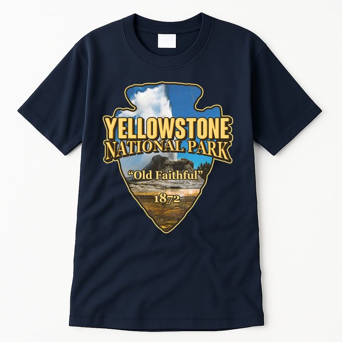 Yellow Stone National Park Old Faithful 1872 Arrow Head Tall T-Shirt