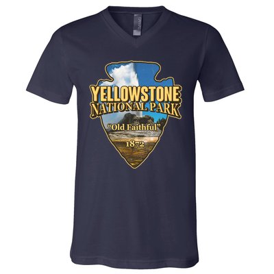 Yellow Stone National Park Old Faithful 1872 Arrow Head V-Neck T-Shirt