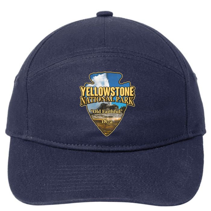 Yellow Stone National Park Old Faithful 1872 Arrow Head 7-Panel Snapback Hat