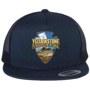 Yellow Stone National Park Old Faithful 1872 Arrow Head Flat Bill Trucker Hat