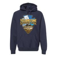 Yellow Stone National Park Old Faithful 1872 Arrow Head Premium Hoodie