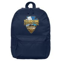 Yellow Stone National Park Old Faithful 1872 Arrow Head 16 in Basic Backpack