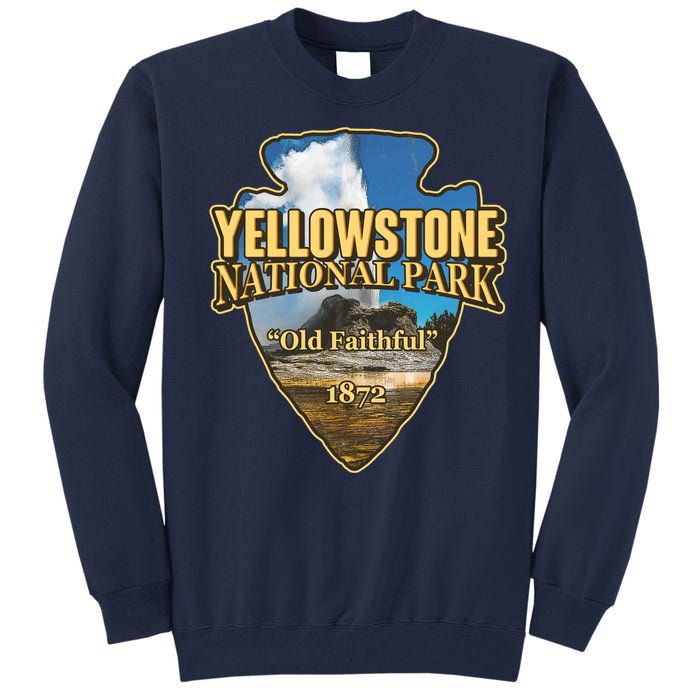 Yellow Stone National Park Old Faithful 1872 Arrow Head Tall Sweatshirt