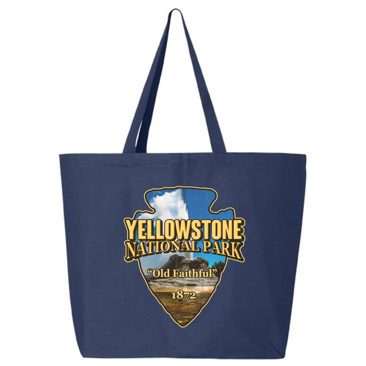 Yellow Stone National Park Old Faithful 1872 Arrow Head 25L Jumbo Tote
