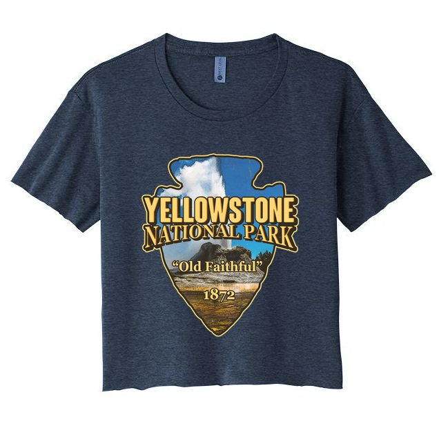 Yellow Stone National Park Old Faithful 1872 Arrow Head Crop Top