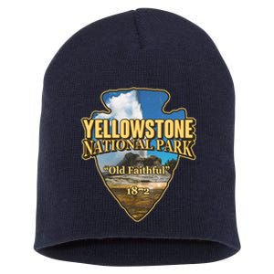 Yellow Stone National Park Old Faithful 1872 Arrow Head Short Acrylic Beanie