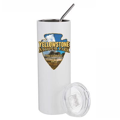 Yellow Stone National Park Old Faithful 1872 Arrow Head Stainless Steel Tumbler