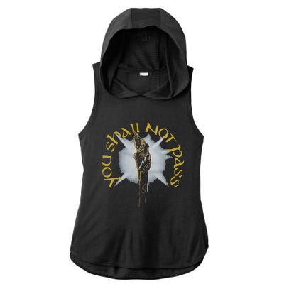 You Shall Not Pass Ladies PosiCharge Tri-Blend Wicking Draft Hoodie Tank