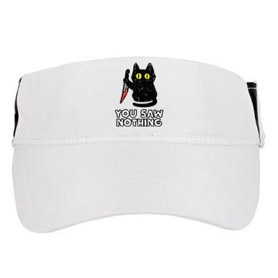 You Saw Nothing Black Cat Funny Halloween Adult Drive Performance Visor