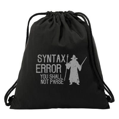 You Shall Not Pass Parse Funny Wizard Drawstring Bag