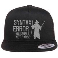 You Shall Not Pass Parse Funny Wizard Flat Bill Trucker Hat
