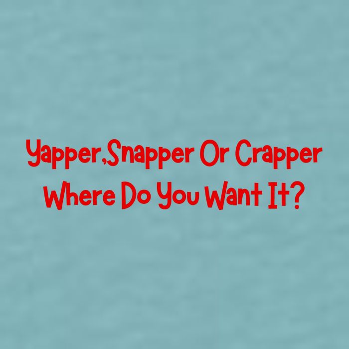 Yapper Snapper Or Crapper Where Do You Want It Sueded Cloud Jersey T-Shirt